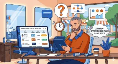 SMB leader analyzing digital queue objections and solutions