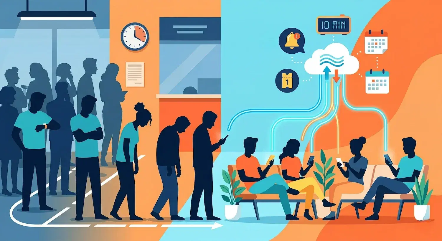 Digital transformation of queues for small businesses - transition from physical to virtual